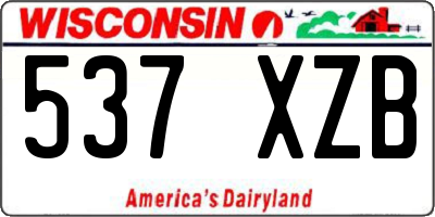 WI license plate 537XZB