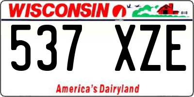 WI license plate 537XZE