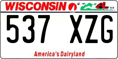 WI license plate 537XZG