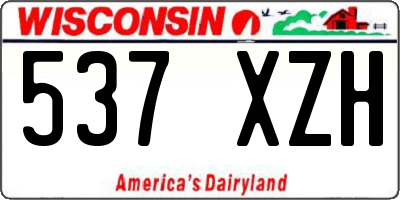 WI license plate 537XZH