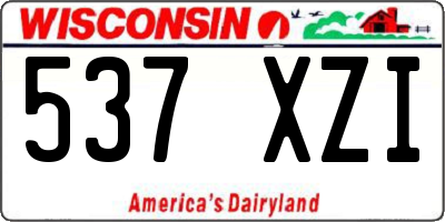 WI license plate 537XZI