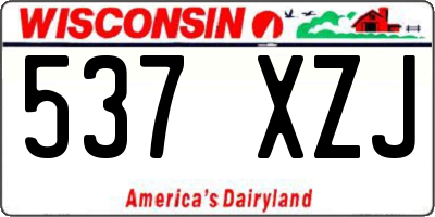 WI license plate 537XZJ