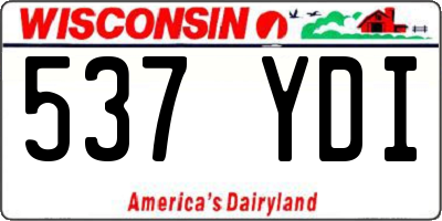 WI license plate 537YDI