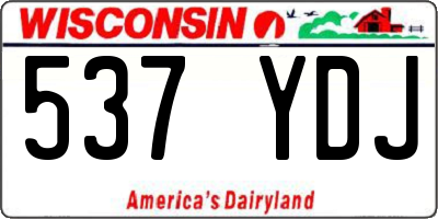 WI license plate 537YDJ
