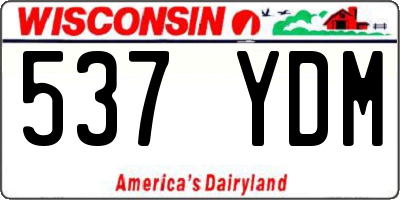 WI license plate 537YDM