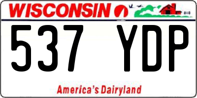 WI license plate 537YDP