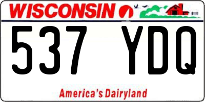 WI license plate 537YDQ