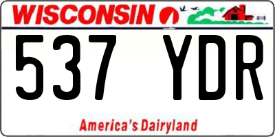WI license plate 537YDR