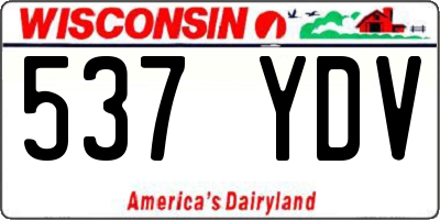 WI license plate 537YDV