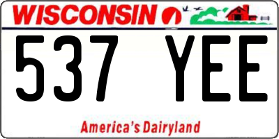 WI license plate 537YEE