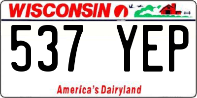 WI license plate 537YEP