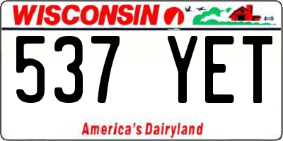 WI license plate 537YET