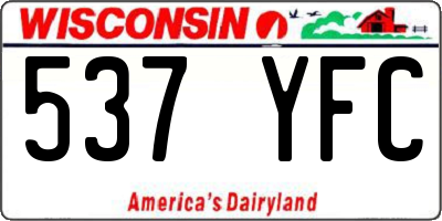 WI license plate 537YFC