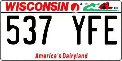 WI license plate 537YFE