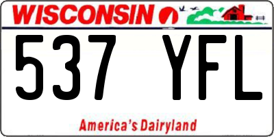 WI license plate 537YFL