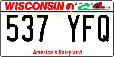 WI license plate 537YFQ
