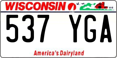 WI license plate 537YGA