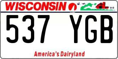 WI license plate 537YGB