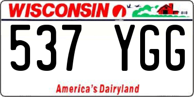WI license plate 537YGG