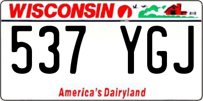 WI license plate 537YGJ