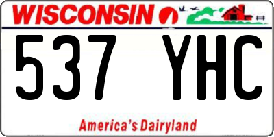 WI license plate 537YHC