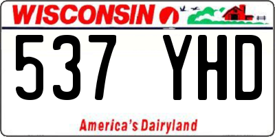 WI license plate 537YHD