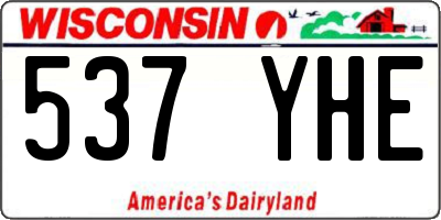 WI license plate 537YHE
