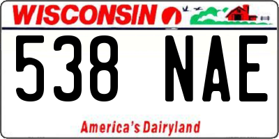 WI license plate 538NAE