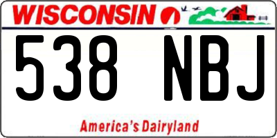 WI license plate 538NBJ