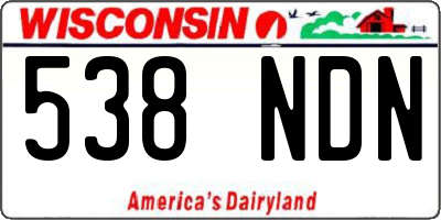 WI license plate 538NDN