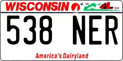 WI license plate 538NER