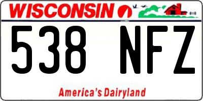 WI license plate 538NFZ