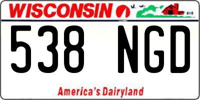 WI license plate 538NGD