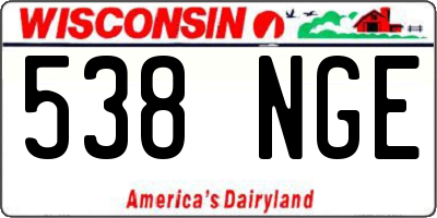WI license plate 538NGE