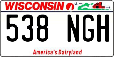 WI license plate 538NGH