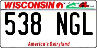 WI license plate 538NGL