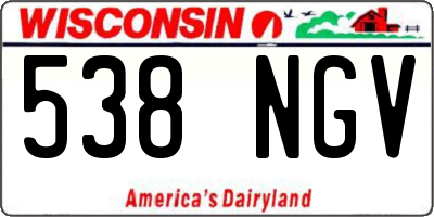 WI license plate 538NGV