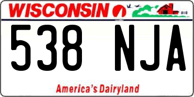 WI license plate 538NJA