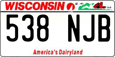 WI license plate 538NJB