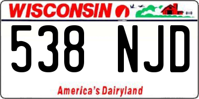 WI license plate 538NJD