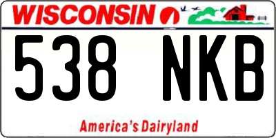 WI license plate 538NKB