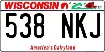 WI license plate 538NKJ