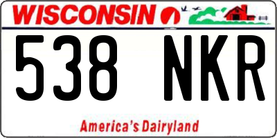 WI license plate 538NKR