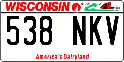 WI license plate 538NKV