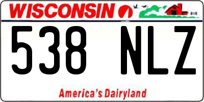 WI license plate 538NLZ