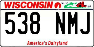 WI license plate 538NMJ