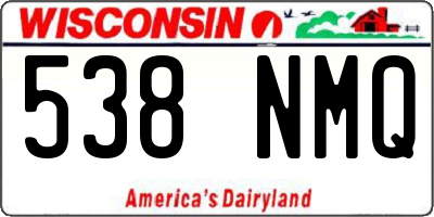 WI license plate 538NMQ
