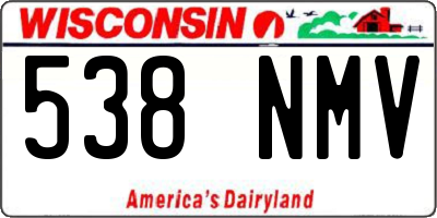 WI license plate 538NMV