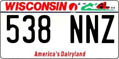 WI license plate 538NNZ