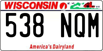 WI license plate 538NQM
